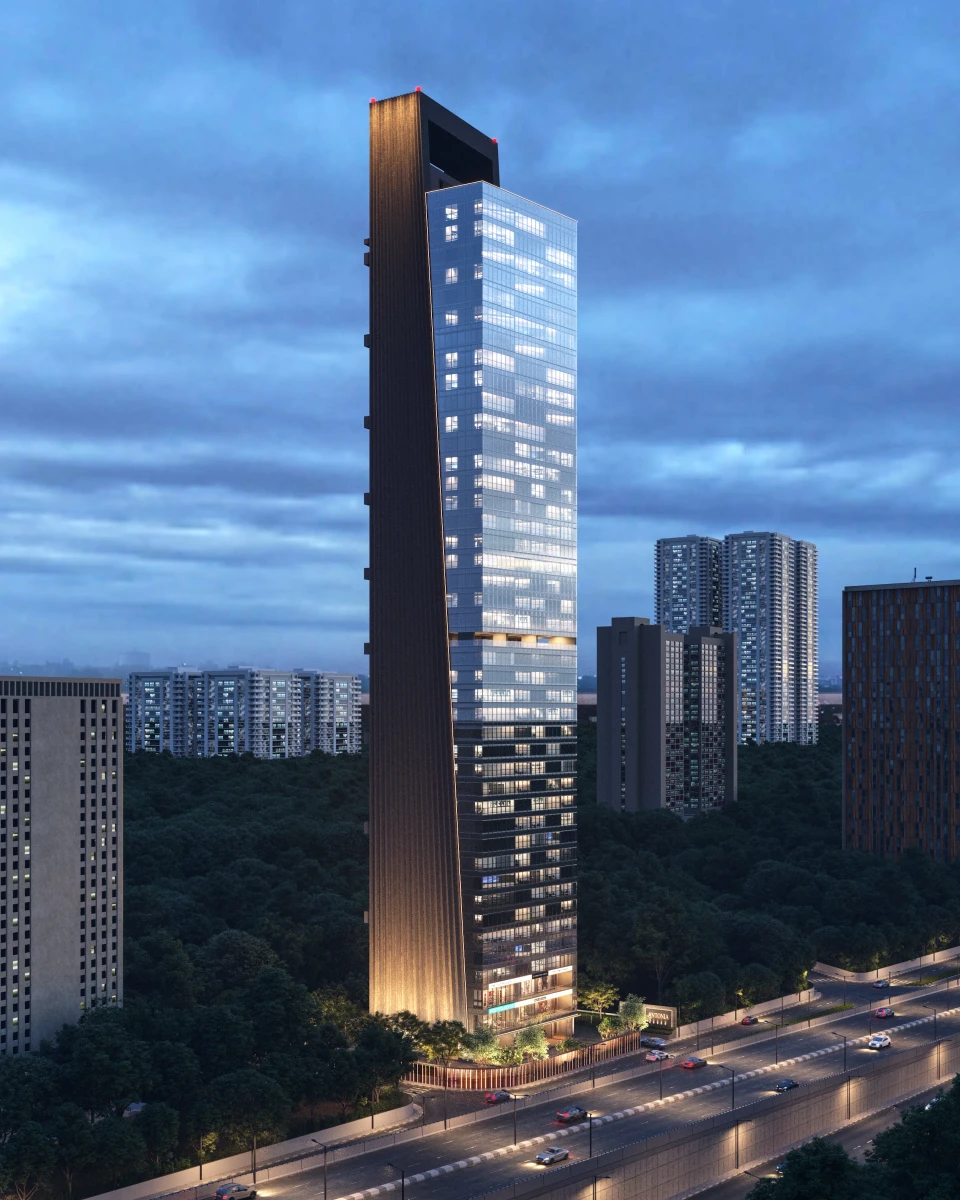 Antonia commercial tower at dusk